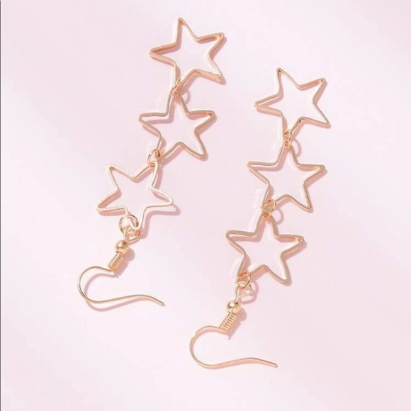 New star drop earrings - Picture 2 of 2